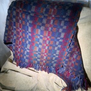 Handwoven Multicolor Checkerboard Wrap Scarf